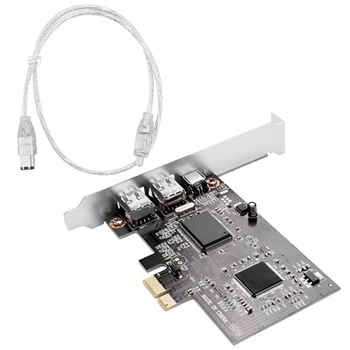 Карта контроллера PCI Express X1 PCI-E Firewire 1394A IEEE1394 Черный, подходит для рабочего стола