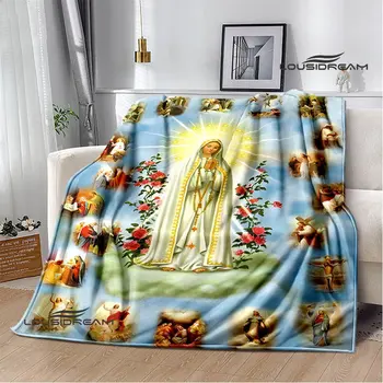 Одеяло с принтом Девы Марии и Веры, Фланелевое Мягкое комфортное одеяло, Домашнее одеяло для путешествий, детское теплое одеяло, одеяло для пикника, подарок на день рождения