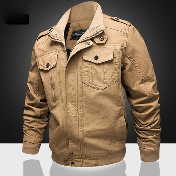 Мужская зимняя куртка Повседневное толстое теплое пальто армейские куртки пилотов ВВС Мужская уличная одежда 5XL Мужские ветрозащитные куртки M-6XL