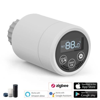 Умный Клапан Термостата Радиатора Tuya Zigbee, Интеллектуальный Клапан Регулировки Температуры, Smart Life Alexa Google Home