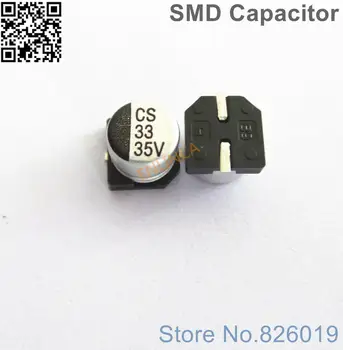 6 шт./лот 35v 33uf SMD алюминиевые электролитические конденсаторы размером 6.3 * 5.4 33uf 35v