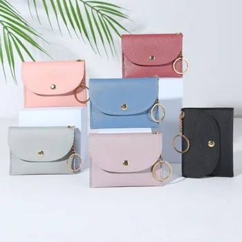 Новый конверт сумка для карточек женский кошелек простой модный классический однотонный кошелек на молнии женский Instagram explosion