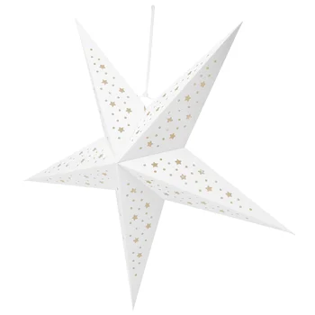 Креативный подвесной абажур в виде пятиконечной звезды, 1 шт., Потолочный бумажный абажур
