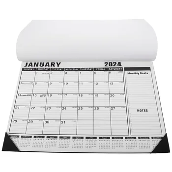 Настенный календарь на 2024 год, разрываемый бытовой английский 2023-2024, Большой годовой ежедневник для офиса, праздничные подвесные прочные товары для дома