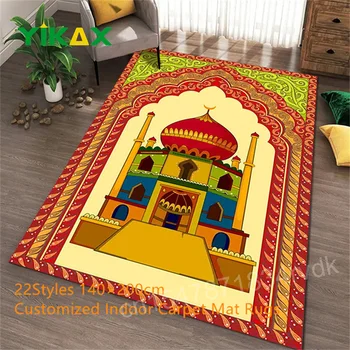 Персонализированные молитвенные коврики, мусульманский молитвенный Современный Большой Мягкий ковер, Исламский подарок, Противоскользящая основа, ковер Musallah для гостиной Alfombra