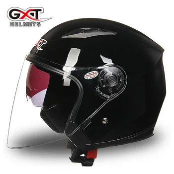 Электрический мотоциклетный шлем GXT, полушлем, 4 сезона, электрический велосипедный шлем с защитой от ультрафиолета, мотоциклетный шлем, полнолицевый шлем