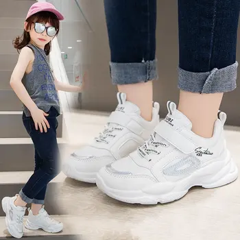Весенняя Новая Детская Спортивная обувь 2023 Года, Дышащие Студенческие Кроссовки Для девочек, Средние и большие Детские Легкие Кроссовки