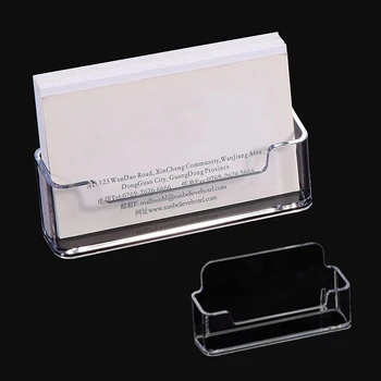 Акриловый прозрачный настольный держатель для визитных карточек, коробка для хранения карточек на полке