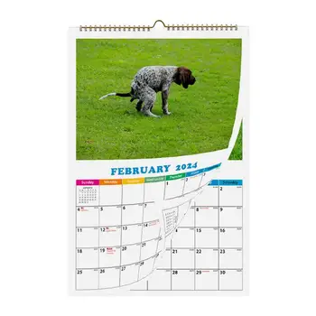 Календарь Какания Собаки на 2024 год Забавный Календарь Собаки Подарки С Кляпом Во рту Собаки, Какающие В Красивых Местах Календарь на 2024 год Собака на 2024 год Подвесной Календарь