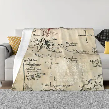 Карта Средиземья - Ультрамягкое одеяло из Микрофлиса