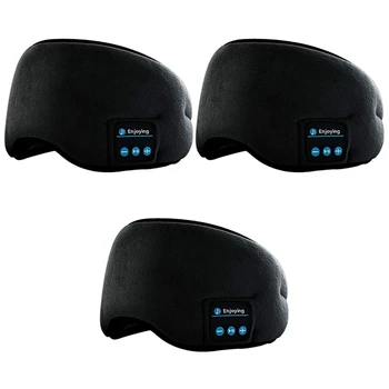 3X Наушники для сна, Bluetooth-маска для глаз, беспроводные наушники Bluetooth 5.0, Музыкальные наушники для сна в путешествиях, маска для сна