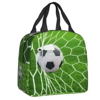 Футбольные ворота Термоизолированная сумка для ланча Женская футбольная спортивная портативная сумка для ланча для работы, учебы, путешествий, хранения продуктов