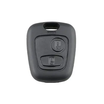 Замена 2 кнопок дистанционного управления Пустой корпус автомобильного ключа Брелок чехол для Peugeot 206 307 107 207 407 Чехол для автоматического ключа без лезвия