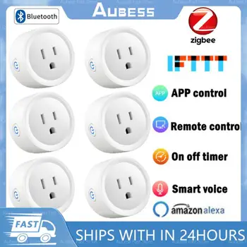 US Plug WIFI Bluetooth Wireless 20A US Smart Home Timing Socket Управление приложением Smart Life Голосовое управление Работа с Alexa Google Home