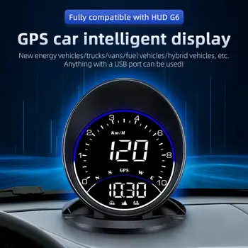Автомобильный дисплей HUD, спидометр с компасом, прочный, легко устанавливается