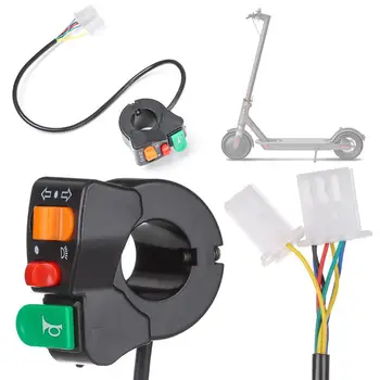 Запчасти для инструмента и скутера, кнопка включения-выключения светового рожка на левой ручке, аксессуары для электровелосипедов 3 в 1, выключатель электровелосипеда