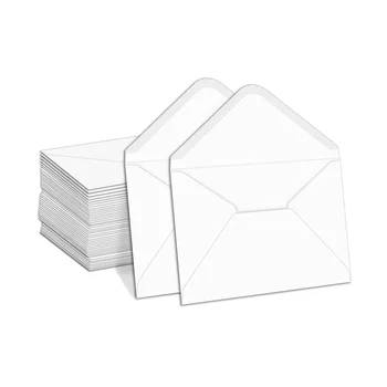 Конверты B6 100 шт Белые конверты для приглашений, свадеб, объявлений, душа ребенка Пустой конверт