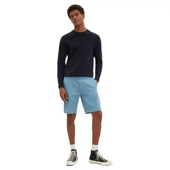Летние пляжные небесно-голубые повседневные короткие брюки для костюма, мужские черные классические брюки Slim Fit / Из дышащих и легких тканей, Костюм Homme