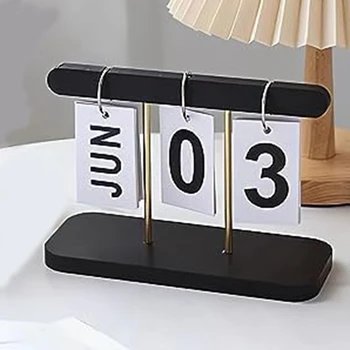 Вечный ежедневный перекидной календарь для стола, Многоразовый офисный декор для рабочего стола, аксессуары для дома, реквизит для фотосъемки, прочный, простой в использовании