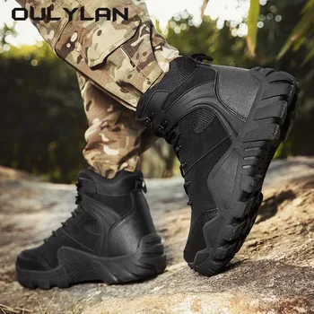 OULYLAN, Военные Тактические боевые ботинки, Мужские Походные ботинки для кемпинга, альпинизма, треккинга, мужские Спортивные Защитные ботинки, Треккинговые кроссовки
